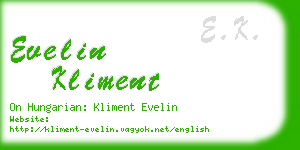 evelin kliment business card